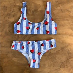 Striped watermelon bikini